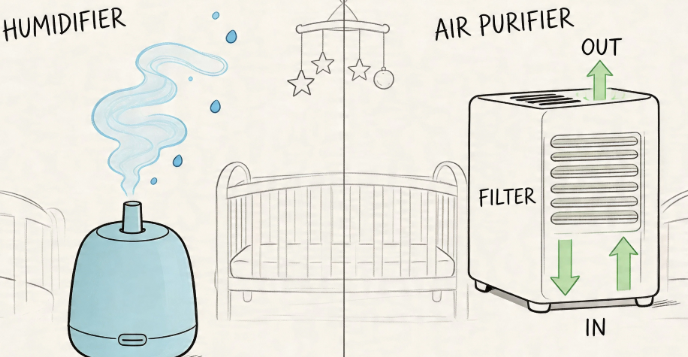 Difference between an air purifier and a humidifier.
