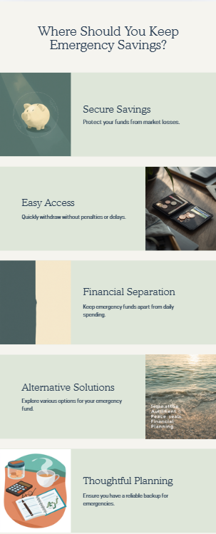 Emergency savings kept safe, accessible, and separate from daily spending