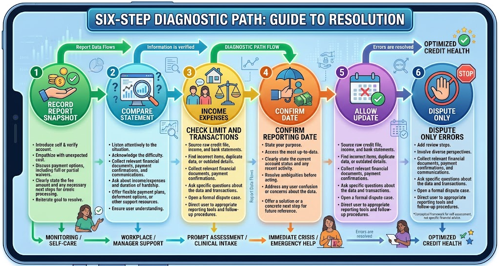 Six steps for investigating an unexpected increase in credit utilization.