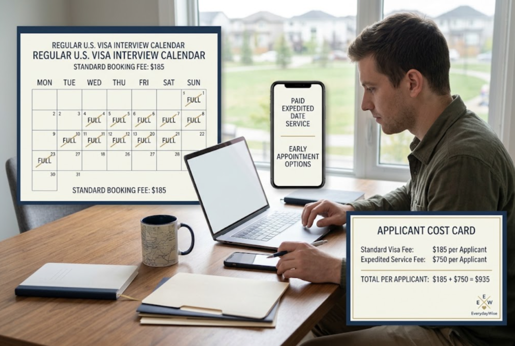 visa Paid Expedite appointment; faster B visa interview; U.S. visa appointment pilot; visa expedite fee refund; B1 B2 interview wait