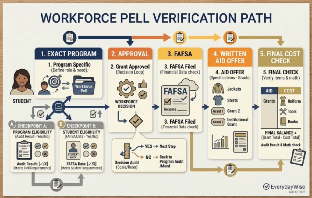 Five-Step Worklforce Pell Verification Path