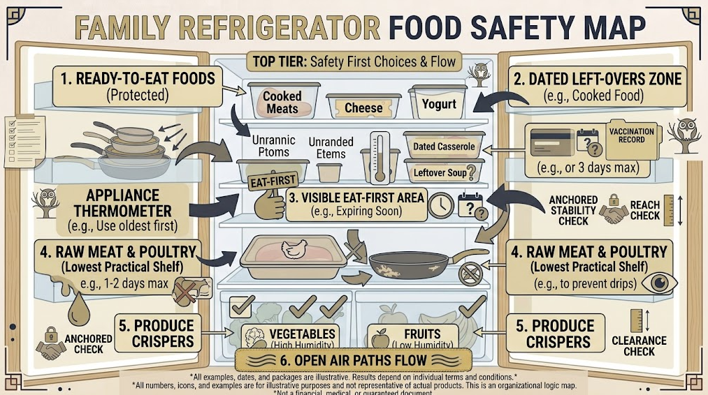 Refrigerator Organization for Food Safety