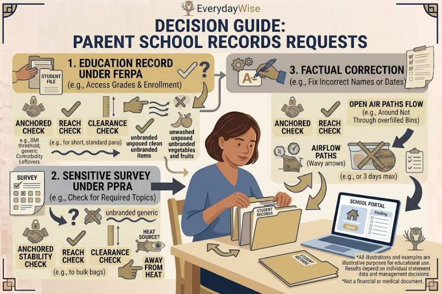 FERPA and PPRA Cover - “Access everything” promise, partisan slogans, exposed student names, or fake government seals.