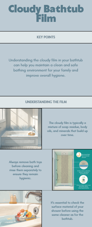 Light soap scum around a family bathtub and shower used for everyday bathing.(remove soap scum)