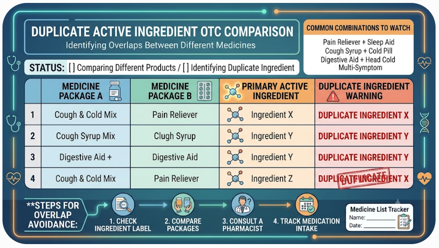 Two different OTC products pointing to the same active ingredient