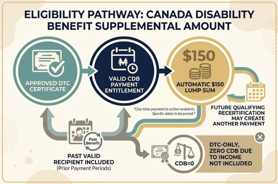 A DTC certificate must result in a valid CDB payment to support the automatic $150 supplement.